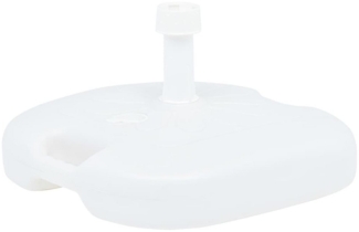 vidaXL Sonnenschirmständer Sand/Wasser 16 L Weiß Kunststoff 48773