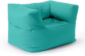 Lumaland Sitzsack-Sofa, Polyester, Türkis, Sessel (96x72x70 cm)