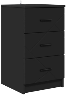 vidaXL Nachttisch mit Schubladen Schwarz 38 x 38 x 66 cm Holzwerkstoff 883375