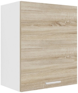 VCM Küchenschrank Breite 50 cm Holztür Hängeschrank Küche Küchenmöbel Esilo Weiß/Sonoma-Eiche