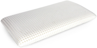 Dmora Kopfkissen Menta, Bettkissen, Ergonomisches Produkt, Schlafzimmerkissen, Made in Italy, 70x39 h10 cm, Weiß