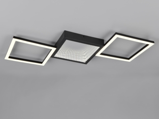 LED Deckenleuchte GELO in Schwarz ultraflach, dimmbar, groß, Breite 66cm