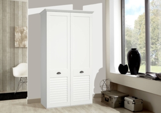 Kleiderschrank Jugendzimmer Schrank Schlafzimmer weiß 105cm