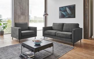 ATLANTIC home collection 2-Sitzer Weston, im skandinavischem Stil, mit Wellenunterfederung