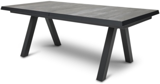 Gartentisch MONDO Ferina , Keramik , Schwarz , 204 x 77 x 103 cm