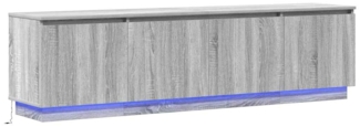 vidaXL TV Schrank mit LED Grau Sonoma 180 x 38 x 49 cm Holzwerkstoff 3376149