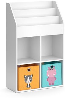 Kinderregal Luigi Weiß 72 x 114.2 cm mit 2 Faltboxen Vicco