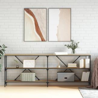 vidaXL Konsolentisch Sonoma-Eiche 200x30x75 cm Holzwerkstoff und Eisen 832859