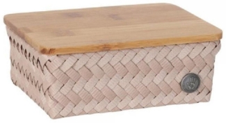 Handed By Badorganizer Handed By Aufbewahrungskorb Top Fit Small Mit Bambusdeckel Caffè Latte