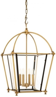 Casa Padrino Luxus Laterne - Luxus Hängeleuchte Messing 68 x 68 x H 75 cm