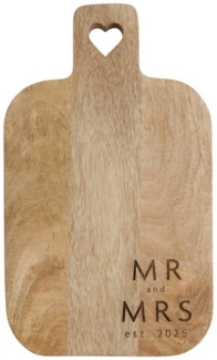 Next Schneidebrett Schneidebrett, Hochzeit Mr und Mrs Est 2025, Holz, (1-St)