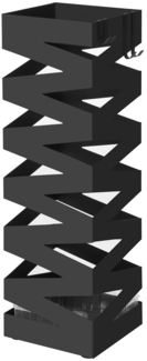 Songmics Regenschirmständer, Metall Schwarz, 15,5 x 15,5 x 49 m