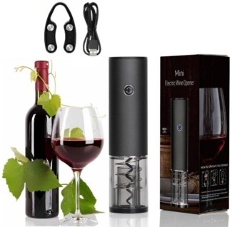 Blusmart Korkenzieher Elektrische Weinflaschen öffner, (Automatischer Flaschenöffner mit Geschenkbox, Öffner mit Folienschneider, Wiederaufladbar), Wein liebhaber Geschenk