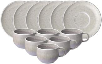 like. by Villeroy & Boch Perlemor Sand Espressotasse mit Untertasse 60 ml 6er Set - DS