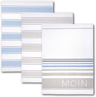Dyckhoff Geschirrtuch Moin, (Set, 3-tlg), 100% Baumwolle, saugfähig, 50 x 70 cm