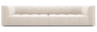 Micadoni Modulares Sofa Serena 4-Sitzer Samtstoff Hellbeige