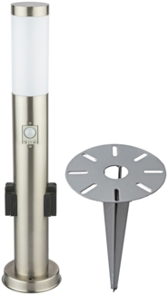 Stehlampe, 2x Steckdose, Bewegungsmelder, Erdspieß