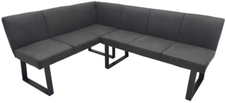 HTI-Living Eckbank Eckbank 152 x 192 cm Vemal kurzer Schenkel links (Stück, 1-St, 1 Eckbank), Sitzbank Polsterbank Kunstlederbezug Metallgestell