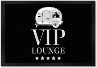 speecheese Fußmatte VIP Lounge Fußmatte mit Wohnwagen Motiv Wohnmobil edel Gast Besuch