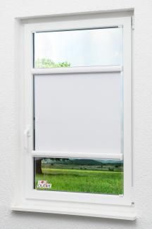 Lysel Outlet Glasleistenrollo verspannt abdunkelnd, (B x H) 65cm x 175cm in weiß/reinweiß