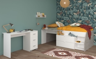 Parisot Kinderzimmer und Jugendzimmer Milky in weiß und grau Loft Set 2-tlg.