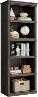 GarveeMore Bücherregal 5 Etagen Bücherregal, Hohe Bücherregal Holz Offene Anzeige Bücherregal, Bücherregal mit Stauraum für Home Office,Wohnzimmer,Schlafzimmer