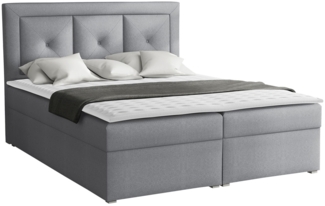 Boxspringbett Moden Plus Box, Hellgrau, 140x200 cm