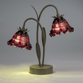 formano LED Tischleuchte Blume, Mit Timerfunktion, Lila, Motiv: Blüte