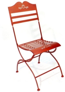 DanDiBo Bistrostuhl Metall Rot 18621 Passion Klappstuhl Gartenstuhl Klappbar Metallstuhl Stuhl Vintage