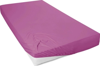 Primera Spannbettlaken Mako-Feinjersey Spannbetttuch, Mako-Jersey, Gummizug: rundum, (1 Stück), Geeignet für Standardmatratzen bis 22 cm, 100% Baumwolle