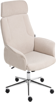 Bürostuhl PILOT Samtstoff Hellbeige