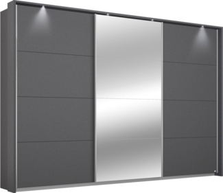 rauch Schwebetürenschrank Kleiderschrank Schrank Garderobe CORTONA mit Passepartout und optionaler Beleuchtung inkl. Inneneinteilung 2 Boxen und Böden