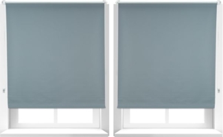 2 x Verdunkelungsrollo grau 110x160 cm 10023032