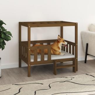 vidaXL Hundebett 95,5 x 73,5 x 90 cm Massivholz Kiefer, Honigbraun