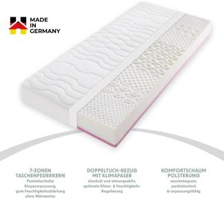 HOME DELUXE Taschenfederkernmatratze TOUCH – 90 x 200 cm H2/H3 Made in Germany