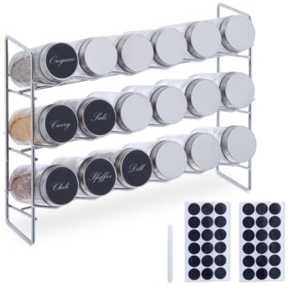Gewürzregal mit 18 Gewürzgläsern 10042294