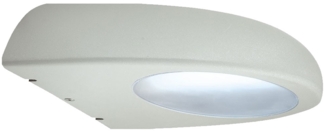 Wandleuchte, Edelstahl, Glas, T 22 cm