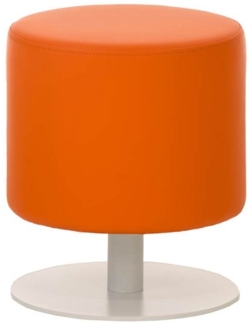 Sitzhocker - Max - Hocker Rundhocker Kunstleder Orange 38x38 cm