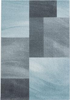 Kurzflor Teppich Elisa Läufer - 80x250 cm - Blau