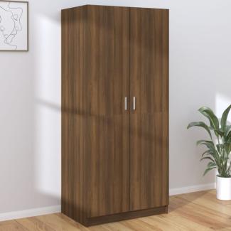 Kleiderschrank, Holzwerkstoff, Braun Eichen-Optik, 80 x 52 x 180 cm