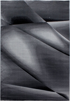 Kurzflor Teppich Matteo rechteckig - 160x230 cm - Schwarz