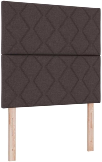 vidaXL Boxspringbett mit Matratze Dunkelbraun 120 x 190 cm Stoff 3342931