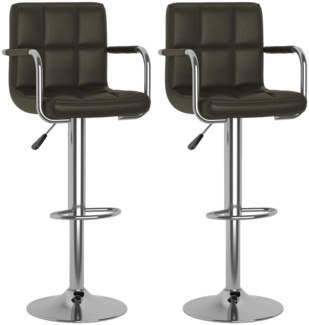 vidaXL Barhocker 2 Stk. Braun Kunstleder 334596