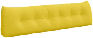 vidaXL Rücken Kissen Helles Gelb 180 x 24 x 50 cm Stoff 42014566