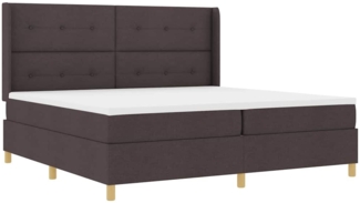 vidaXL Boxspringbett mit Matratze Dunkelbraun 200x200 cm Stoff 3341857