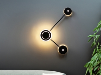 ECO Light 9390 PL-2 NERO LED-Wandleuchte SOLAR schwarz matt 3000K
