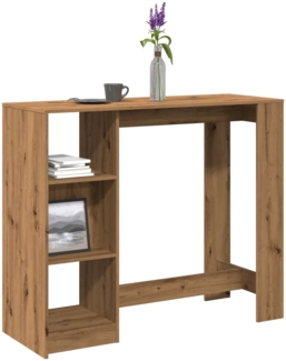 vidaXL Bartisch mit Regal Artisan-Eiche 124x46x103,5 cm Holzwerkstoff 854399