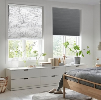 Sekey Wabenplissee Wabenplissee ohne Bohren Plissee 100% verdunkelnd Verdunkelung Rollo, verdunkelnd, Klemmfix, Doppelseitige Schiene, Zweiseitig wählbar