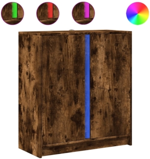 vidaXL LED-Sideboard Räuchereiche 77x34x85 cm Holzwerkstoff 852135
