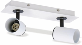 Grundig Deckenlampe für 2x GU10 Leuchtmittel 29cm weiß/schwarz